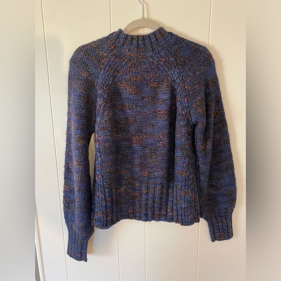 Veronica Beard Sweater Size Medium Blue Marled - Picture 3 of 4